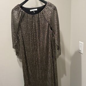 Trina Turk Metallic Long Sleeve Dress